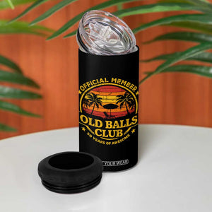 Funny 50th Birthday 4 in 1 Can Cooler Tumbler Retro Old Balls Club Gag Gift TS10 Print Your Wear