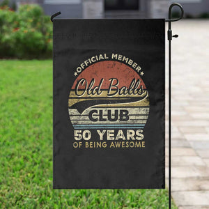 Funny 50th Birthday Garden Flag Retro Old Balls Club 50 Years Of Awesome Gag Gift TS10 Print Your Wear