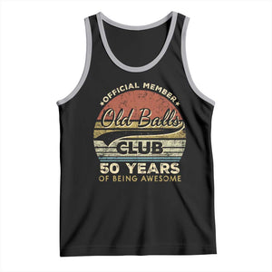 Funny 50th Birthday Tank Top Retro Old Balls Club 50 Years Of Awesome Gag Gift TS10 Black Athletic Heather Print Your Wear