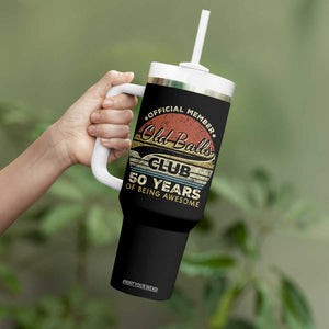 Funny 50th Birthday Tumbler With Handle Retro Old Balls Club 50 Years Of Awesome Gag Gift TS10 Print Your Wear