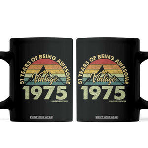 51th Birthday Coffee Mug Vintage 1975 Limited Edition 51 Years Old Gift