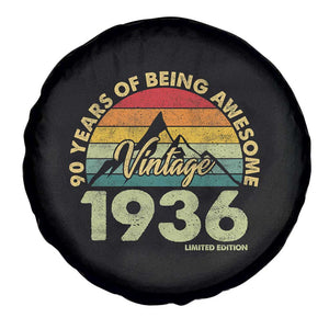 90th Birthday Spare Tire Cover Vintage 1936 Limited Edition 90 Year Old Gift TS10 Print Your Wear