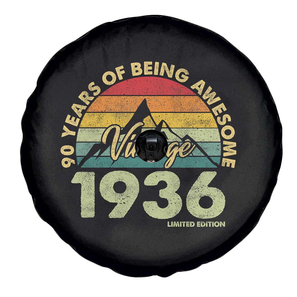 90th Birthday Spare Tire Cover Vintage 1936 Limited Edition 90 Year Old Gift TS10 Print Your Wear