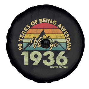 90th Birthday Spare Tire Cover Vintage 1936 Limited Edition 90 Year Old Gift TS10 Print Your Wear