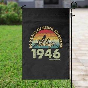 80th Birthday Garden Flag Vintage 1946 Limited Edition 80 Year Old Gift TS10 Print Your Wear
