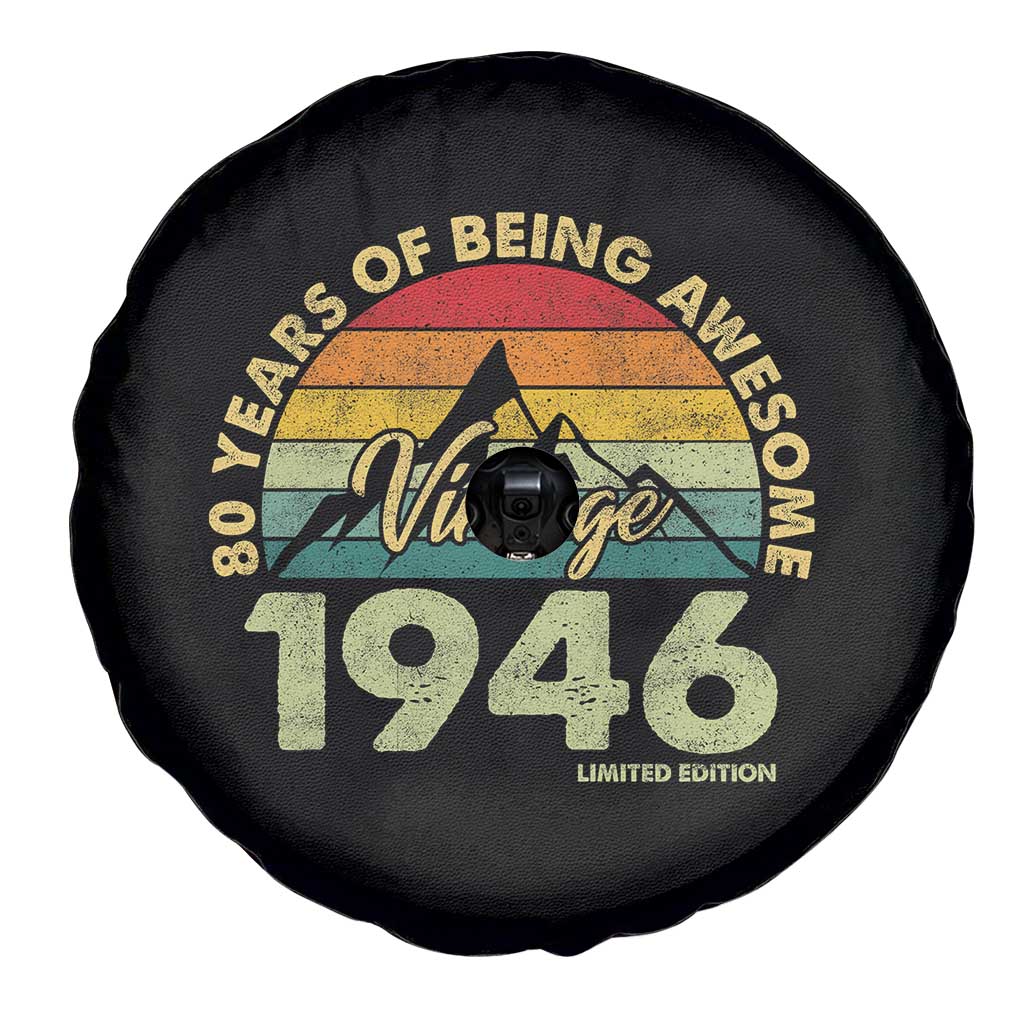 80th Birthday Spare Tire Cover Vintage 1946 Limited Edition 80 Year Old Gift TS10 Print Your Wear