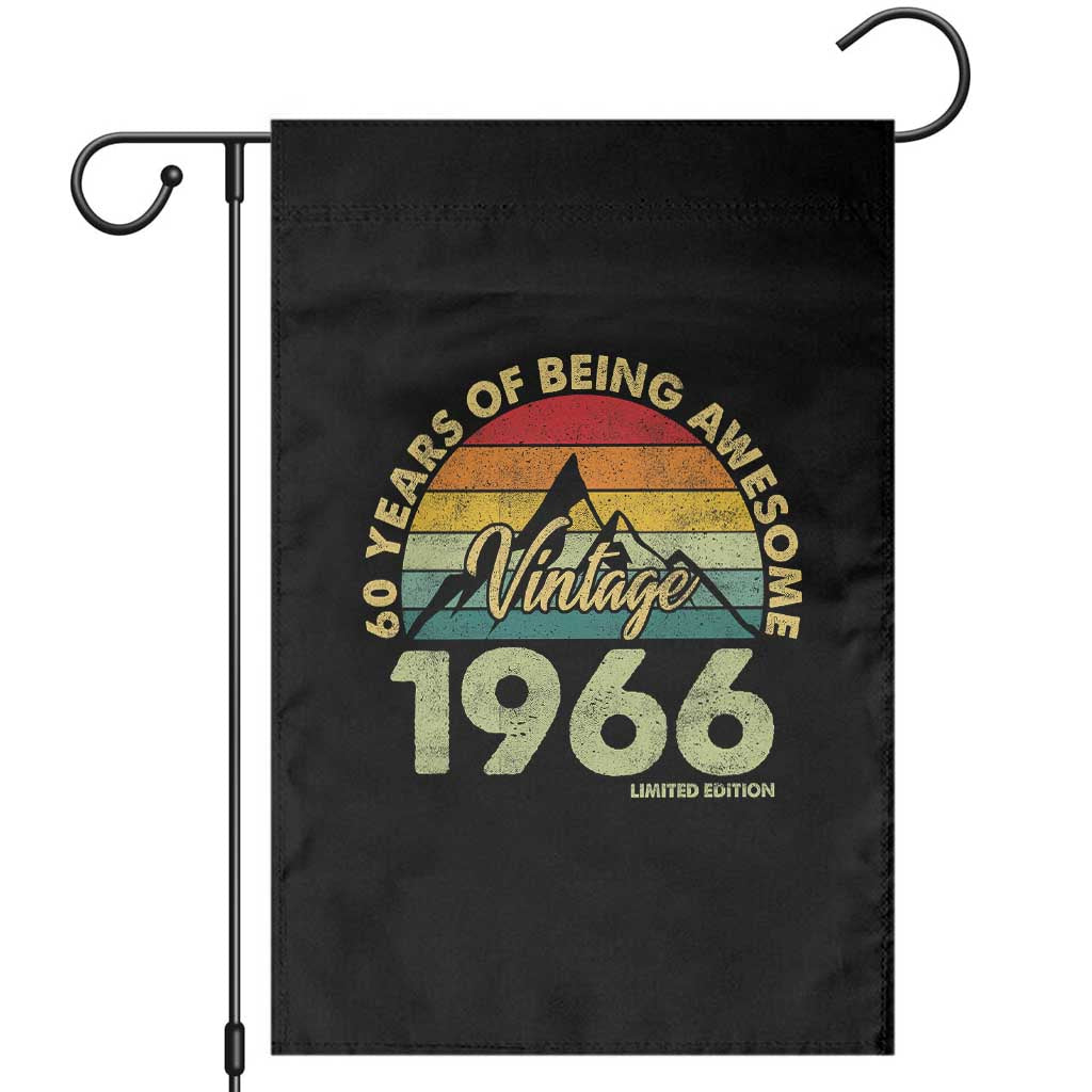 60th Birthday Garden Flag Vintage 1966 Limited Edition 60 Year Old Gift TS10 Black Print Your Wear