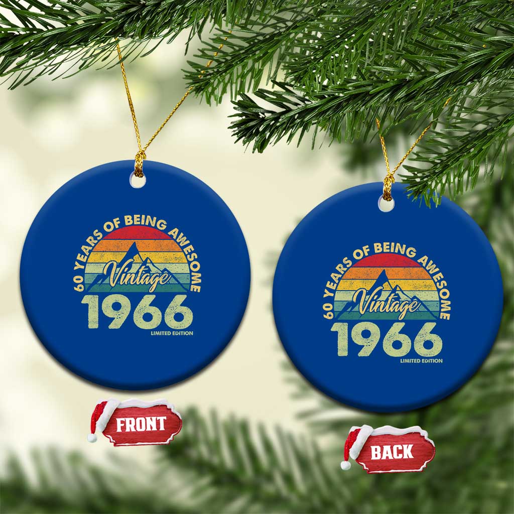 60th Birthday Ceramic Ornament Vintage 1966 Limited Edition 60 Year Old Gift TS10 1pc Blue Print Your Wear