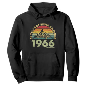 60th Birthday Hoodie Vintage 1966 Limited Edition 60 Year Old Gift TS10 Black Print Your Wear