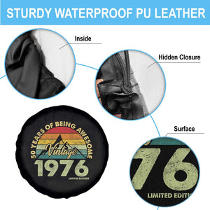50th Birthday Spare Tire Cover Vintage 1976 Limited Edition 50 Year Old Gift TS10 Print Your Wear