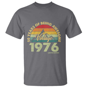 50th Birthday T Shirt Vintage 1976 Limited Edition 50 Year Old Gift TS10 Charcoal Print Your Wear