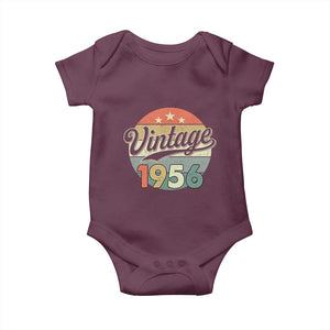 Vintage 1956 Baby Onesie 70 Year Old 70th Birthday Gifts TS10 Maroon Print Your Wear