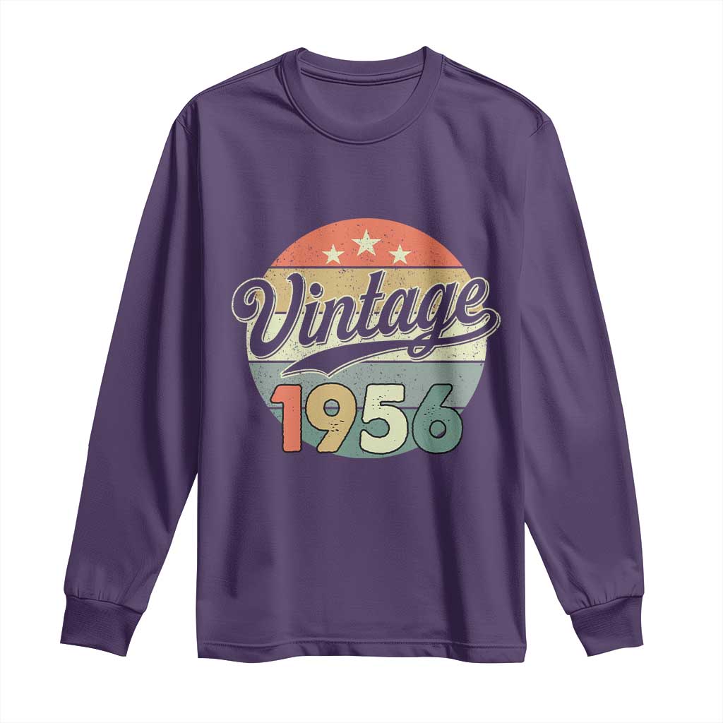 Vintage 1956 Long Sleeve Shirt 70 Year Old 70th Birthday Gifts TS10 Purple Print Your Wear