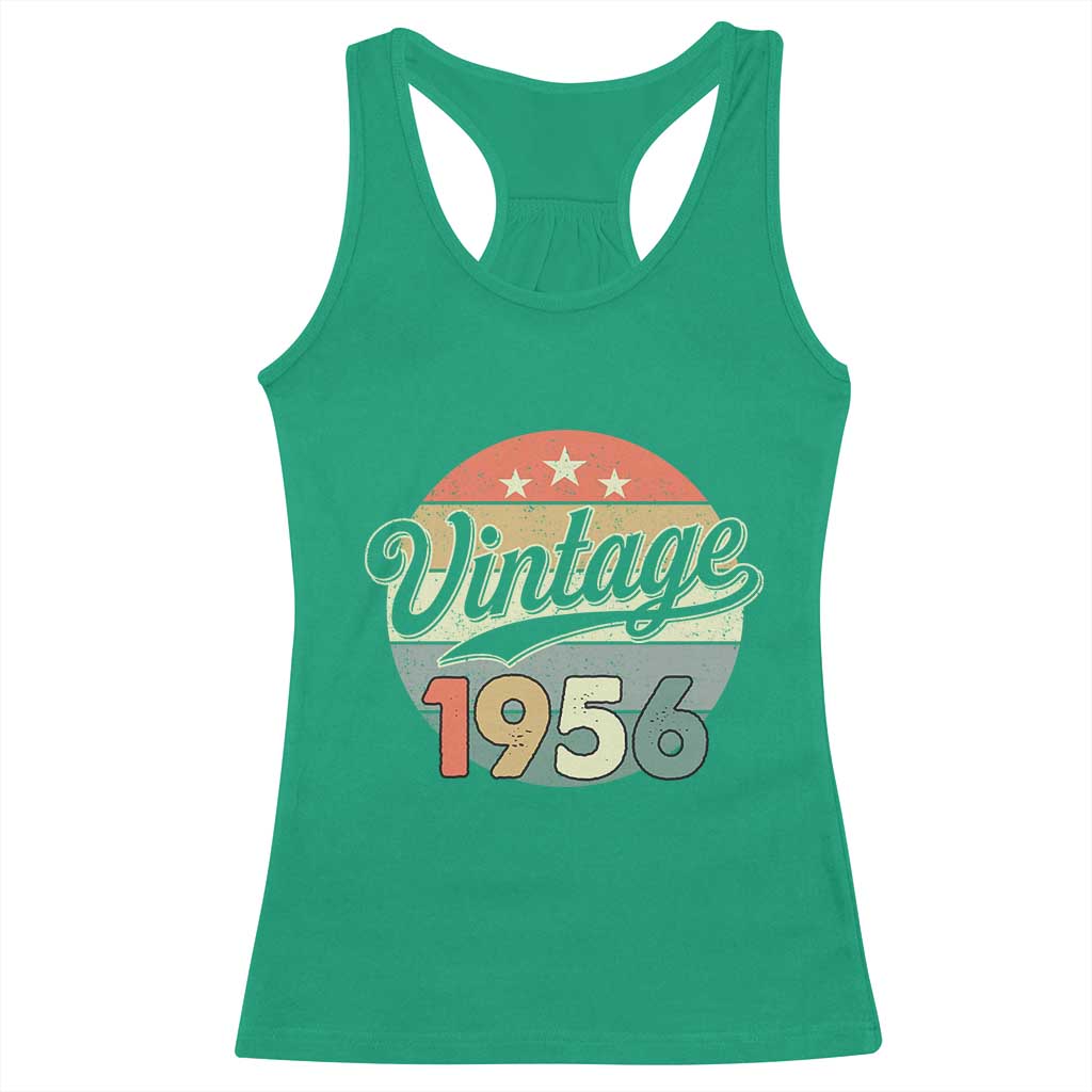 Vintage 1956 Racerback Tank Top 70 Year Old 70th Birthday Gifts TS10 Irish Green Print Your Wear