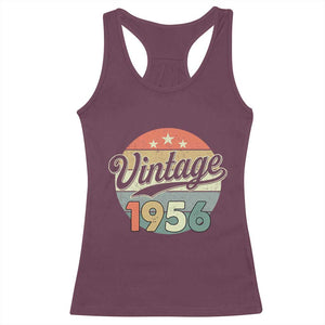 Vintage 1956 Racerback Tank Top 70 Year Old 70th Birthday Gifts TS10 Maroon Print Your Wear