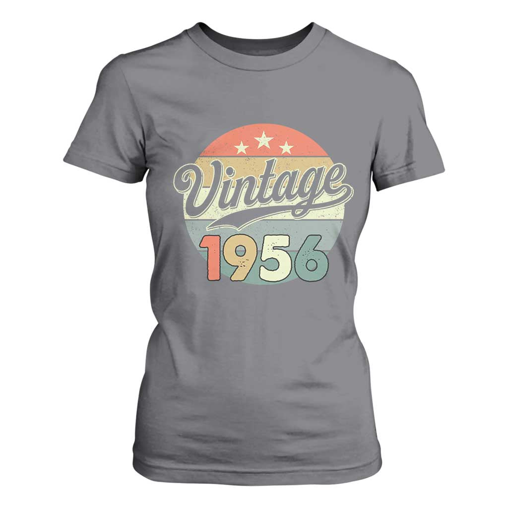 Vintage 1956 T Shirt For Women 70 Year Old 70th Birthday Gifts TS10 Charcoal Print Your Wear