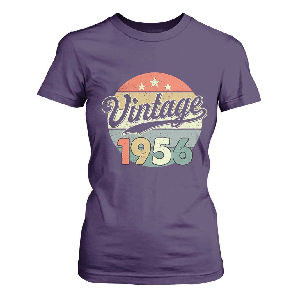 Vintage 1956 T Shirt For Women 70 Year Old 70th Birthday Gifts TS10 Purple Print Your Wear