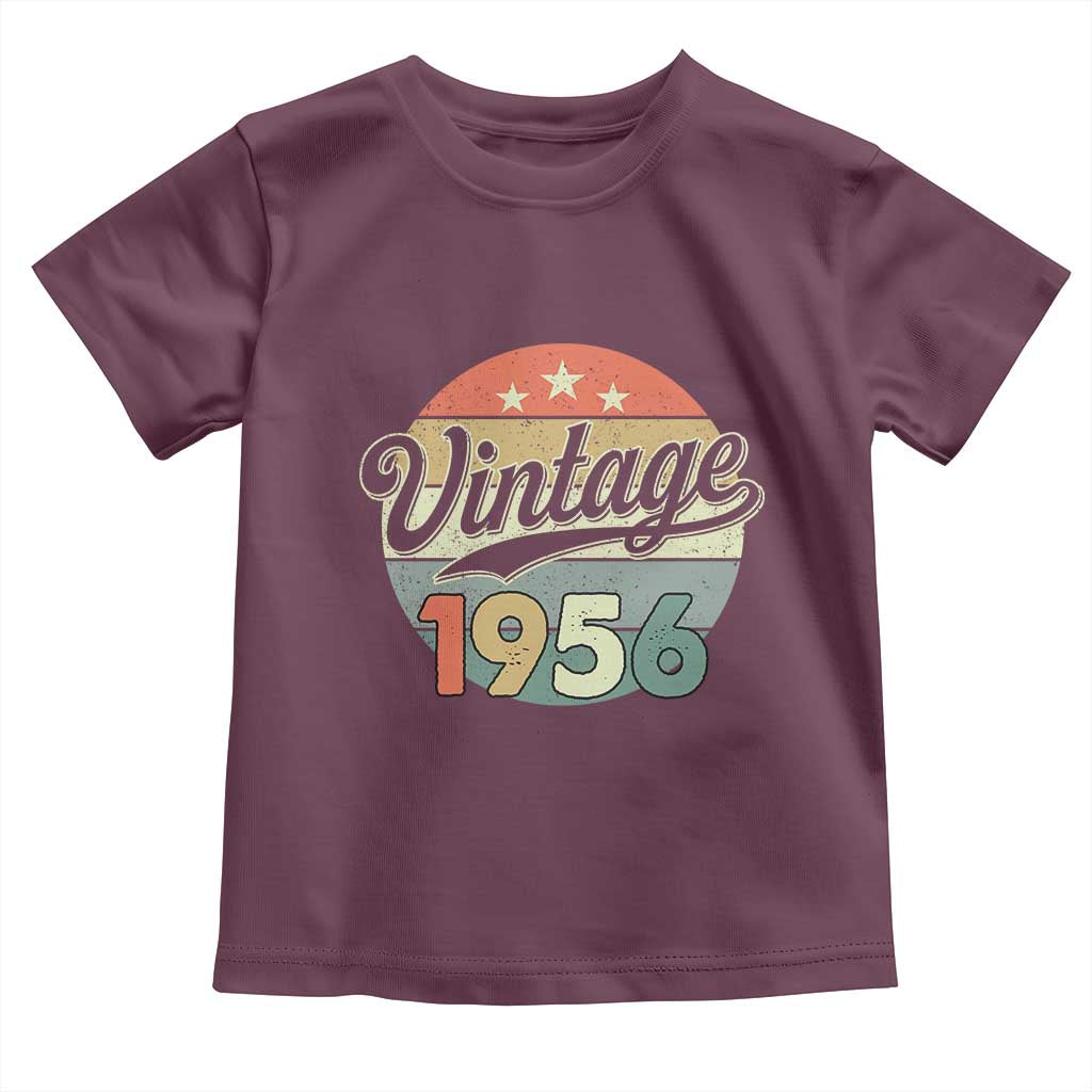 Vintage 1956 Toddler T Shirt 70 Year Old 70th Birthday Gifts TS10 Maroon Print Your Wear