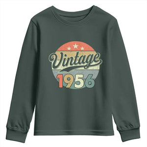 Vintage 1956 Youth Sweatshirt 70 Year Old 70th Birthday Gifts TS10 Dark Forest Green Print Your Wear