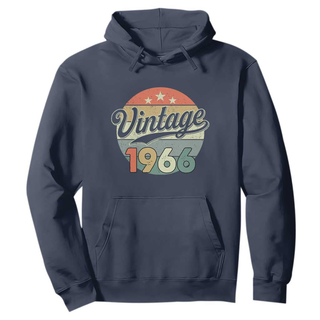 Vintage 1966 Hoodie 60 Year Old 60th Birthday Gifts TS10 Navy Print Your Wear