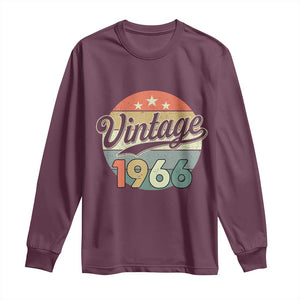 Vintage 1966 Long Sleeve Shirt 60 Year Old 60th Birthday Gifts TS10 Maroon Print Your Wear
