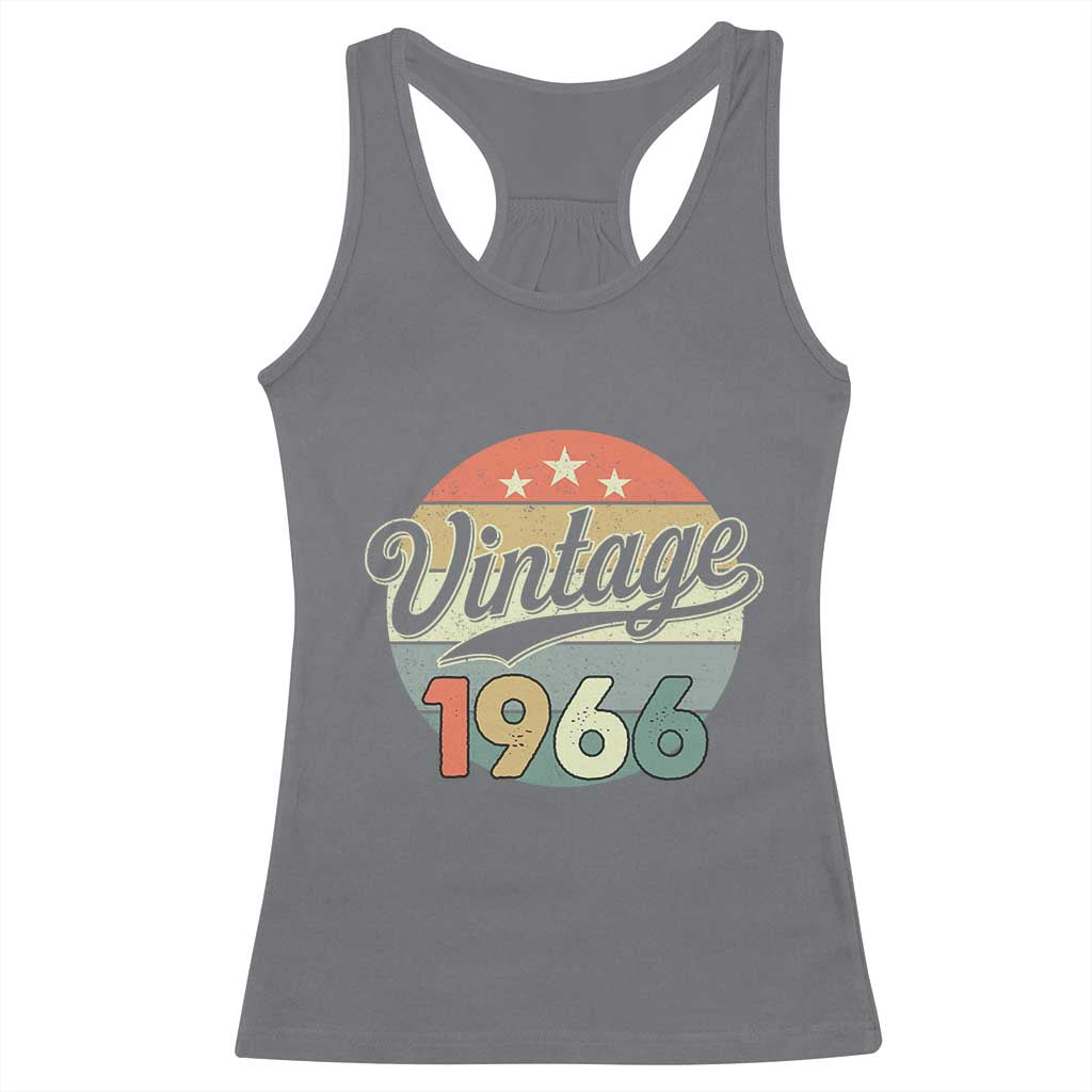 Vintage 1966 Racerback Tank Top 60 Year Old 60th Birthday Gifts TS10 Charcoal Print Your Wear