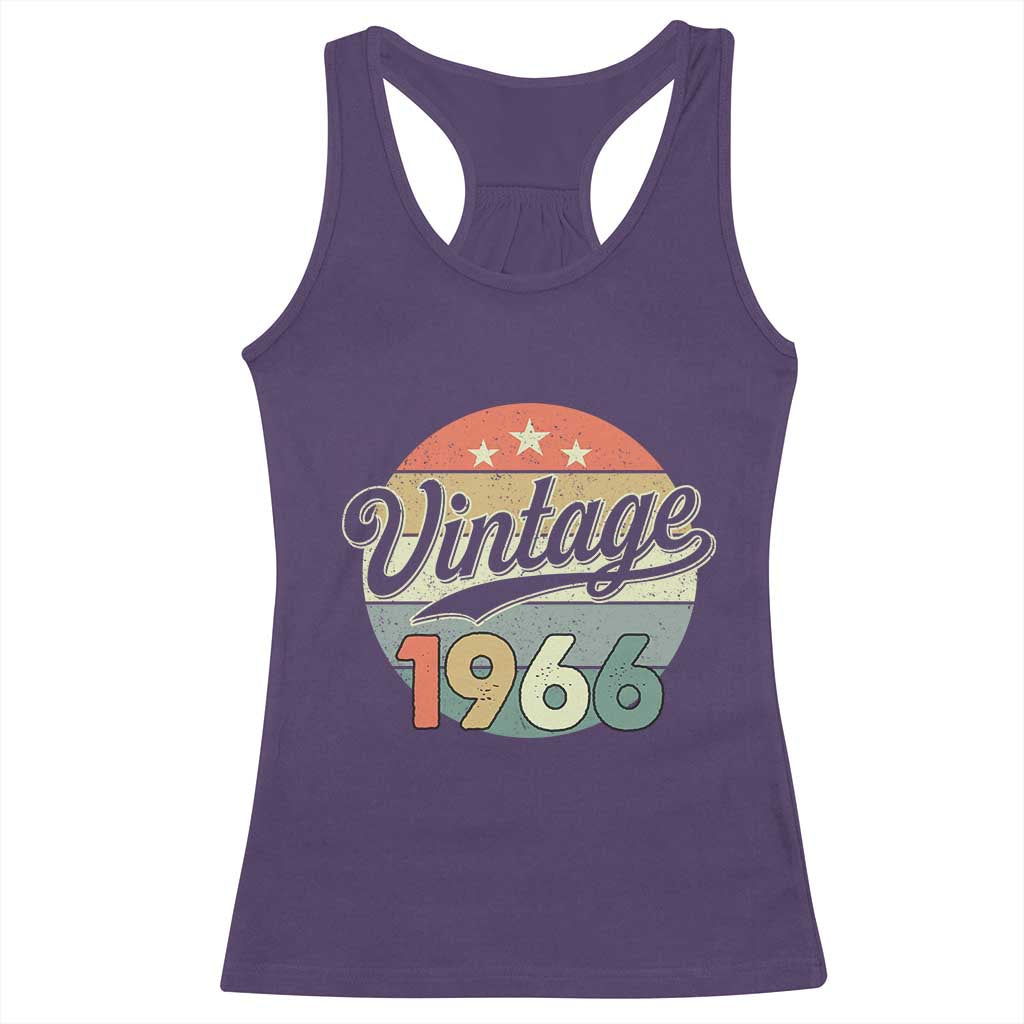 Vintage 1966 Racerback Tank Top 60 Year Old 60th Birthday Gifts TS10 Purple Print Your Wear