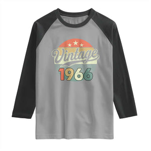 Vintage 1966 Raglan Shirt 60 Year Old 60th Birthday Gifts TS10 Sport Gray Black Print Your Wear