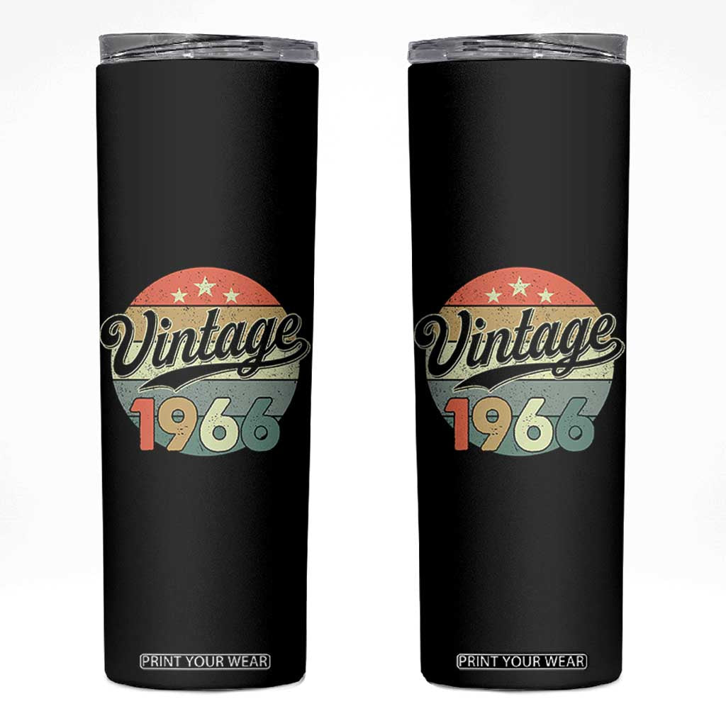 Vintage 1966 Skinny Tumbler 60 Year Old 60th Birthday Gifts TS10 Black Print Your Wear