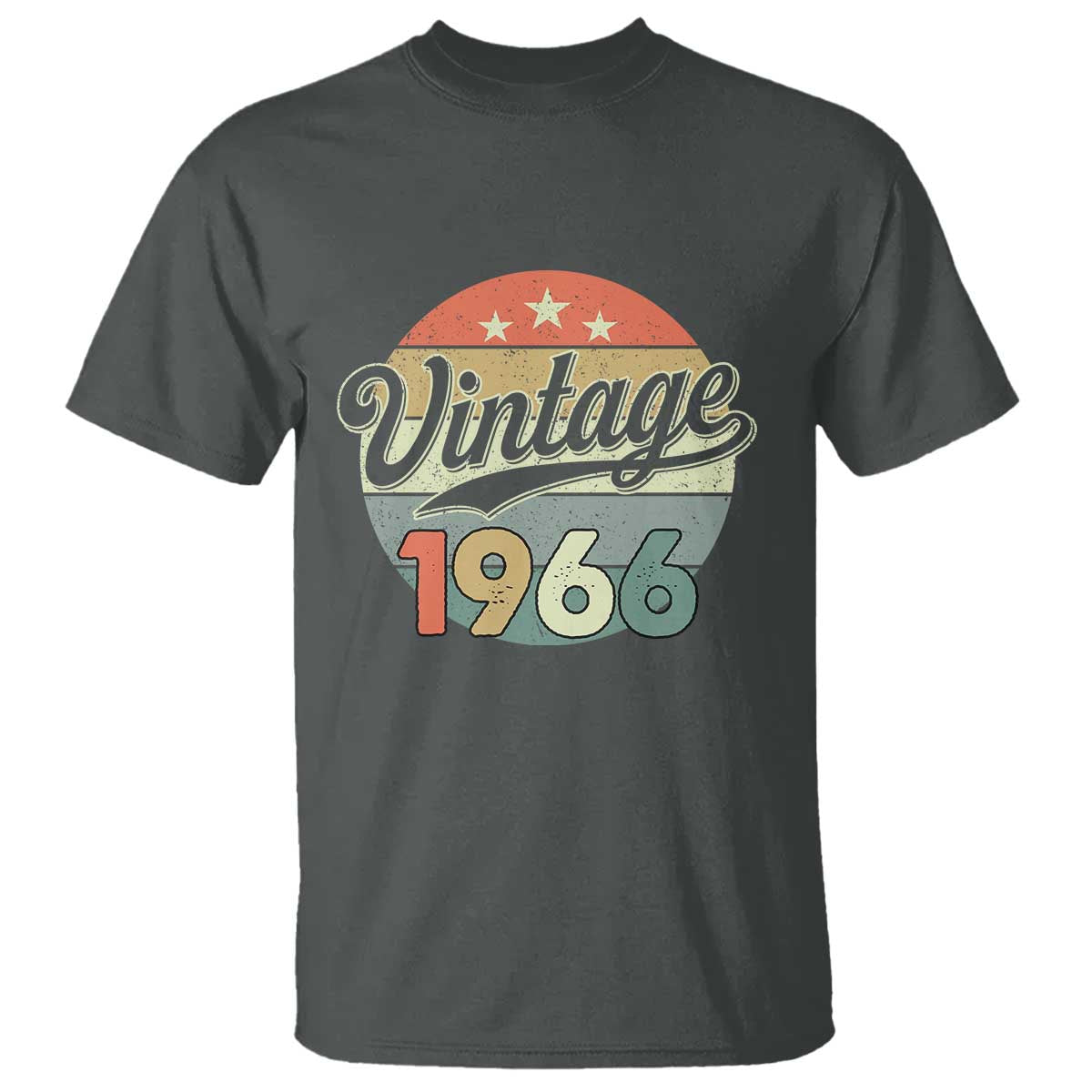 Vintage 1966 T Shirt 60 Year Old 60th Birthday Gifts TS10 Dark Heather Print Your Wear