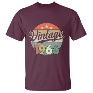 Vintage 1966 T Shirt 60 Year Old 60th Birthday Gifts TS10 Maroon Print Your Wear