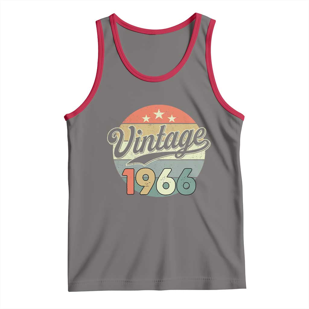 Vintage 1966 Tank Top 60 Year Old 60th Birthday Gifts TS10 Deep Heather Red Print Your Wear