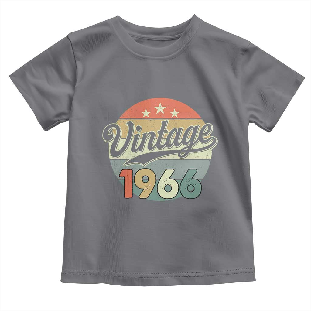 Vintage 1966 Toddler T Shirt 60 Year Old 60th Birthday Gifts TS10 Charcoal Print Your Wear