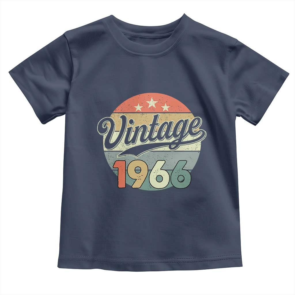 Vintage 1966 Toddler T Shirt 60 Year Old 60th Birthday Gifts TS10 Navy Print Your Wear