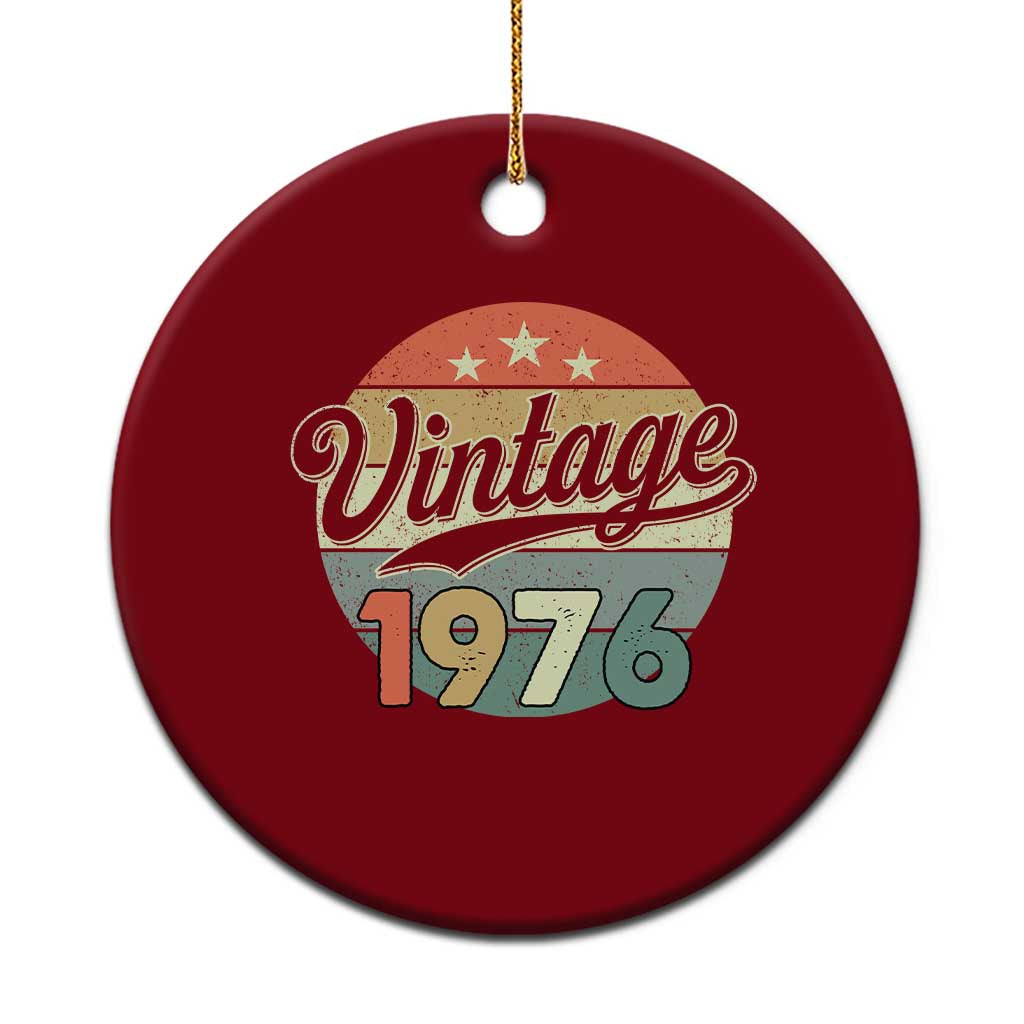 Vintage 1976 Ceramic Ornament 50 Year Old 50th Birthday Gifts TS10 1pc Red Print Your Wear