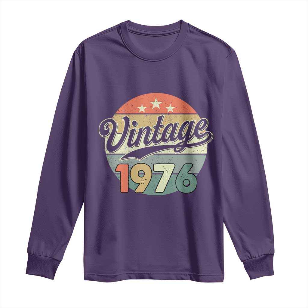 Vintage 1976 Long Sleeve Shirt 50 Year Old 50th Birthday Gifts TS10 Purple Print Your Wear