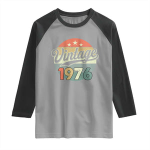 Vintage 1976 Raglan Shirt 50 Year Old 50th Birthday Gifts TS10 Sport Gray Black Print Your Wear
