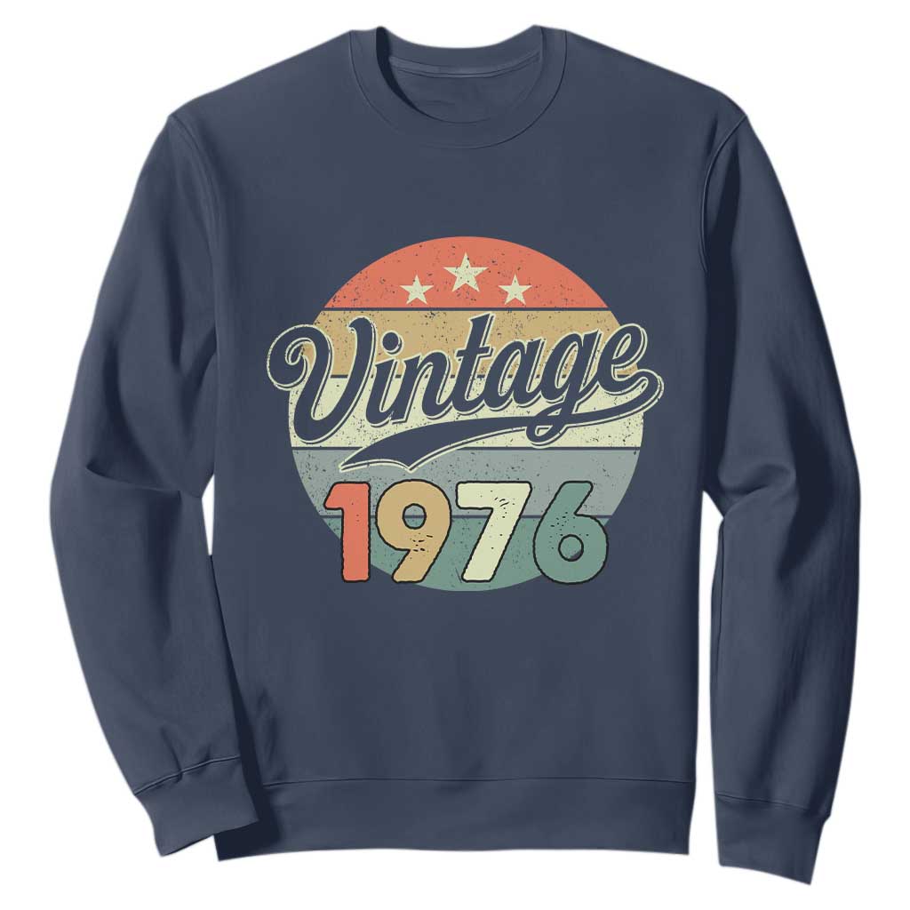 Vintage 1976 Sweatshirt 50 Year Old 50th Birthday Gifts TS10 Navy Print Your Wear