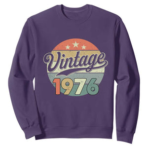 Vintage 1976 Sweatshirt 50 Year Old 50th Birthday Gifts TS10 Purple Print Your Wear