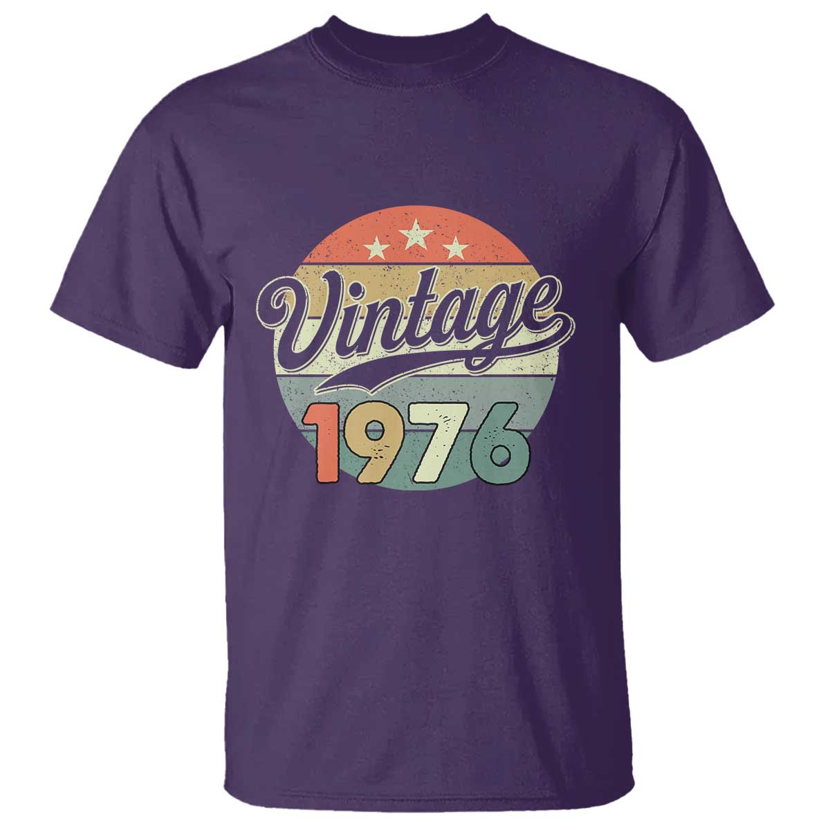 Vintage 1976 T Shirt 50 Year Old 50th Birthday Gifts TS10 Purple Print Your Wear