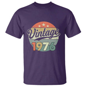 Vintage 1976 T Shirt 50 Year Old 50th Birthday Gifts TS10 Purple Print Your Wear