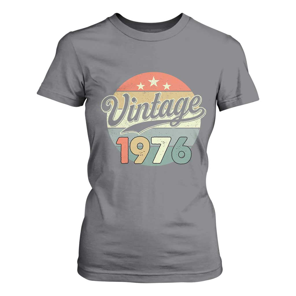 Vintage 1976 T Shirt For Women 50 Year Old 50th Birthday Gifts TS10 Charcoal Print Your Wear