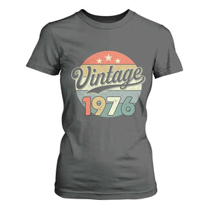 Vintage 1976 T Shirt For Women 50 Year Old 50th Birthday Gifts TS10 Dark Heather Print Your Wear
