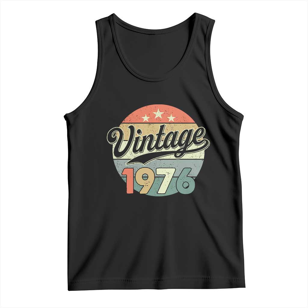 Vintage 1976 Tank Top 50 Year Old 50th Birthday Gifts TS10 Black Print Your Wear