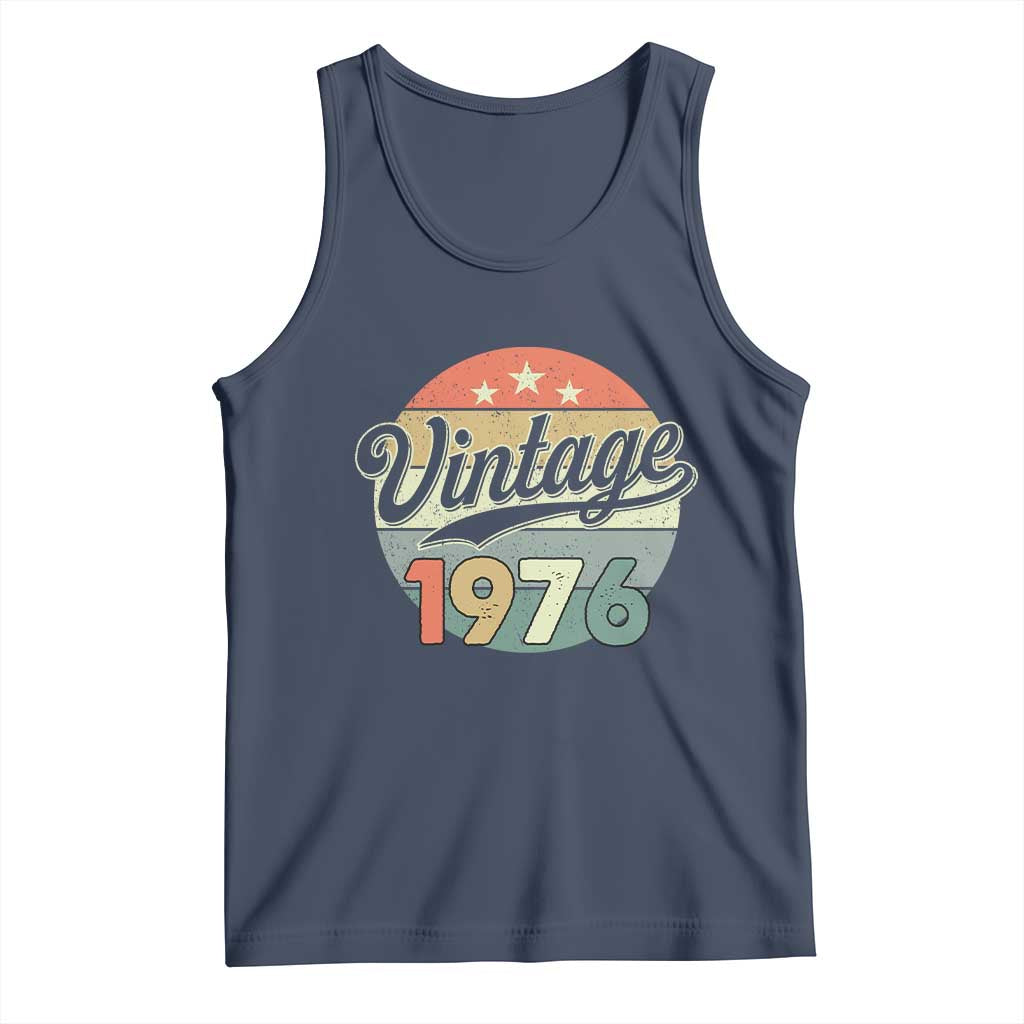 Vintage 1976 Tank Top 50 Year Old 50th Birthday Gifts TS10 Navy Print Your Wear