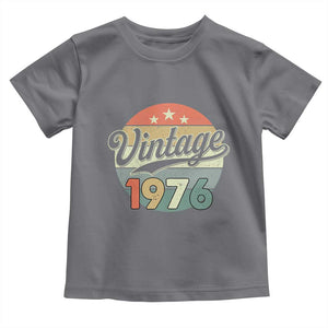 Vintage 1976 Toddler T Shirt 50 Year Old 50th Birthday Gifts TS10 Charcoal Print Your Wear