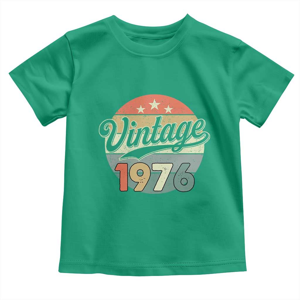 Vintage 1976 Toddler T Shirt 50 Year Old 50th Birthday Gifts TS10 Irish Green Print Your Wear