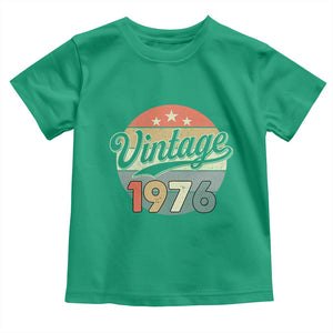 Vintage 1976 Toddler T Shirt 50 Year Old 50th Birthday Gifts TS10 Irish Green Print Your Wear