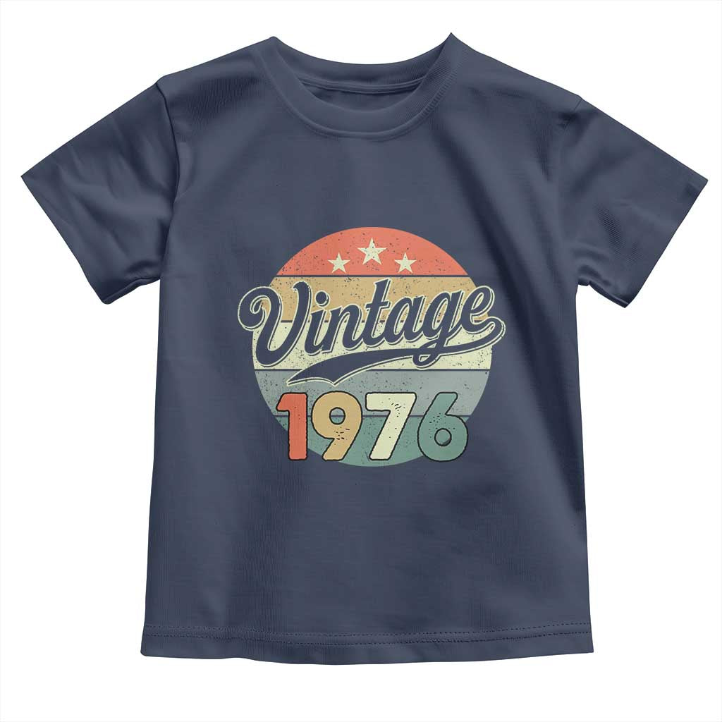 Vintage 1976 Toddler T Shirt 50 Year Old 50th Birthday Gifts TS10 Navy Print Your Wear