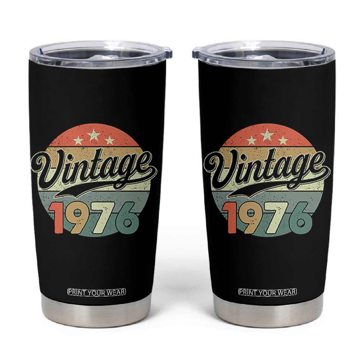 Vintage 1976 Tumbler Cup 50 Year Old 50th Birthday Gifts TS10 Black Print Your Wear